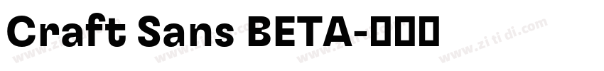 Craft Sans BETA字体转换